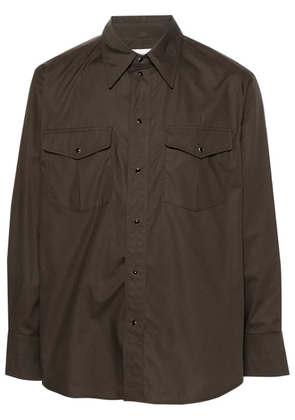 LEMAIRE long-sleeve cotton shirt - Brown
