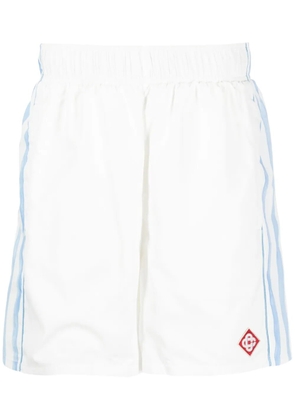 Casablanca logo-appliqué stripe-detail shorts - White