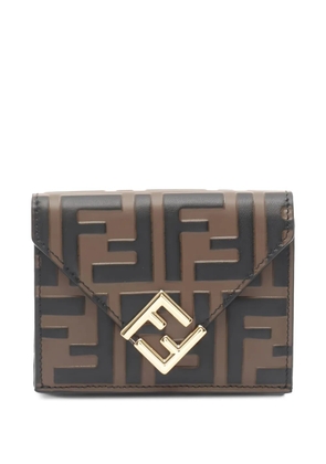 Fendi Pre-Owned 2010s Diamond trifold wallet - Brown