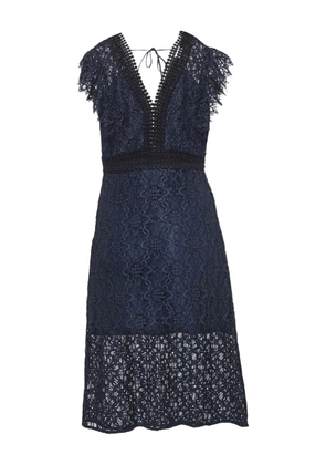 SANDRO floral-lace dress - Blue