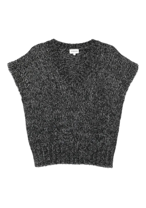 P.A.R.O.S.H. V-neck short-sleeve top - Grey