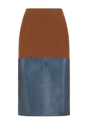 Marni panelled midi skirt - Blue