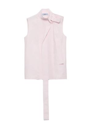 Prada bow-detail high-neck top - Pink