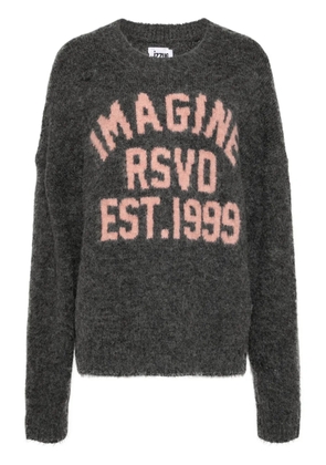 izzue pattern-jacquard jumper - Grey