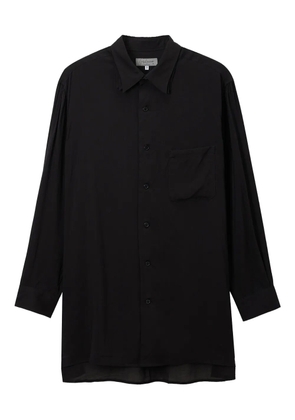 Yohji Yamamoto long-sleeve button-down shirt - Black
