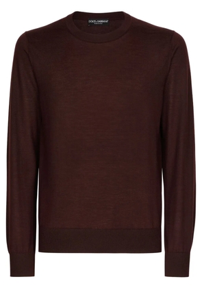 Dolce & Gabbana round-neck cashmere sweater - Brown