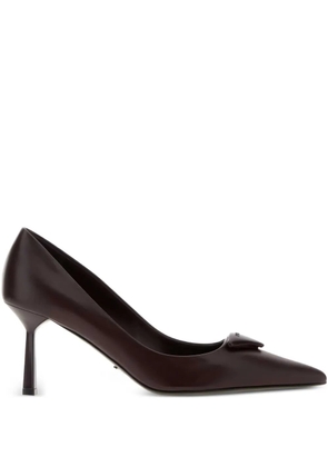 Prada 80mm leather pointed-toe pumps - Red