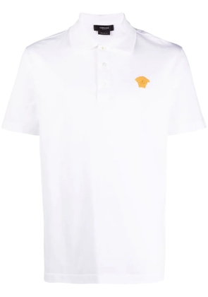 Versace Medusa embroidered polo shirt - White