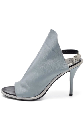 Balenciaga Pre-Owned 100mm leather heeled sandals - Grey