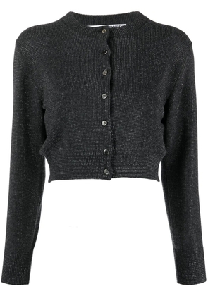 Alexander Wang high-shine cropped cardigan - Grey