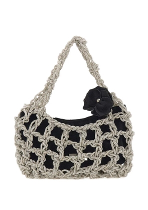 TWENTY FOURHAITCH small rhinestone-embellished tote bag - Silver