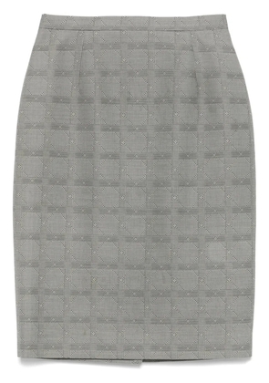 Christian Dior Pre-Owned 2010s mix-print skirt - Grey