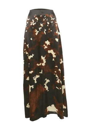 Roberto Cavalli satin maxi skirt - Black