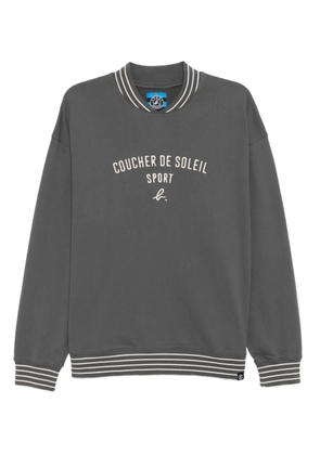 SPORT b. by agnès b. slogan-embroidered sweatshirt - Grey
