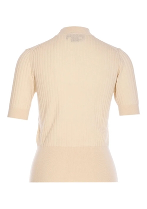 FENDI ribbed high-neck sweater - Neutrals