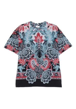ETRO floral-print T-shirt - Blue