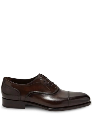 Ferragamo Gancini leather Oxford shoes - Brown