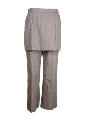 Dries Van Noten Pre-Owned checke overlayed-panel trousers - Brown