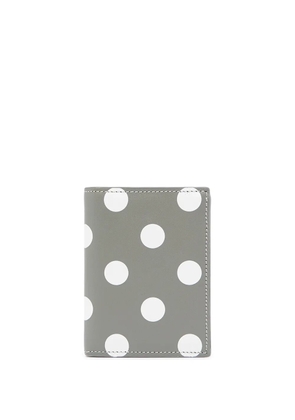 Comme Des Garçons Wallet polka dot-print leather cardholder - Grey