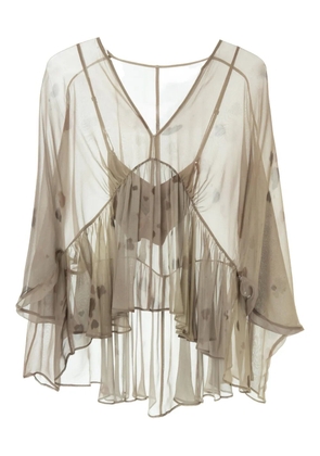 YANGKEHAN ruffled blouse - Neutrals