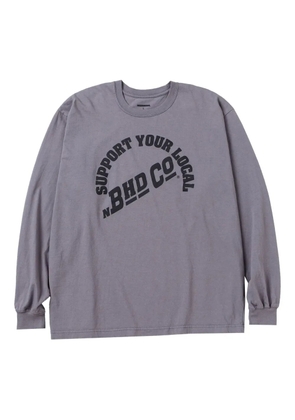 Neighborhood lettering-print long-sleeve T-shirt - Grey