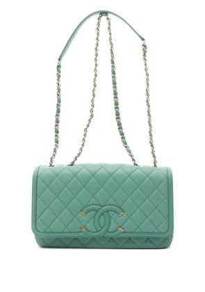 CHANEL Pre-Owned 2016-2017 small interlocking CC shoulder bag - Green