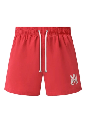 AMIRI logo drawstring swim shorts - Red