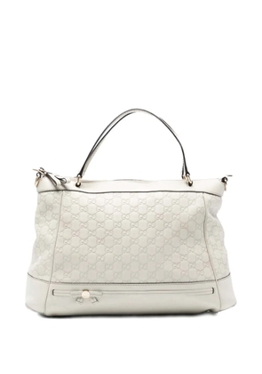 Gucci Pre-Owned 2016-2025 Guccissima Mayfair satchel - White