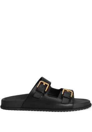 Dolce & Gabbana leather slides - Black