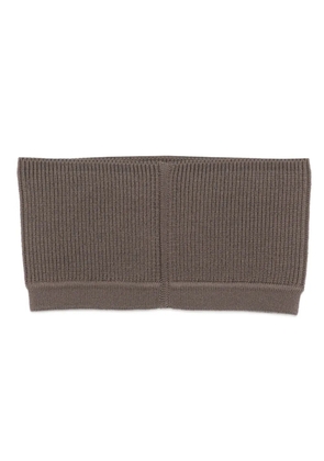 Rick Owens fine-ribbed cropped top - Brown