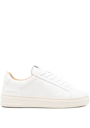 Crime London leather lace-up sneakers - White