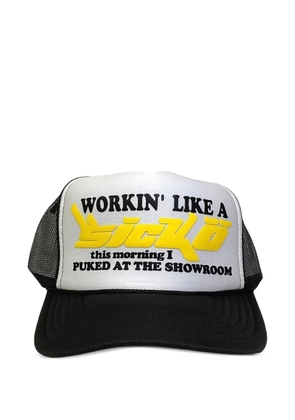 Sicko logo-print trucker cap - Black
