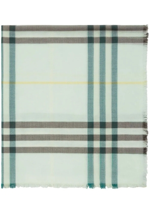 Burberry checked wool scarf - Green