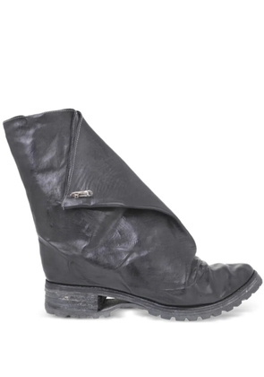 Carol Christian Poell zip-detail folded boots - Grey