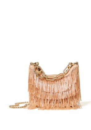 TWINSET Croissant fringe chain cross body bag - Neutrals