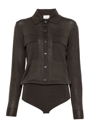 P.A.R.O.S.H. front-button top - Brown