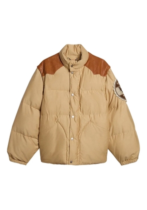 Golden Goose logo-patch padded jacket - Neutrals