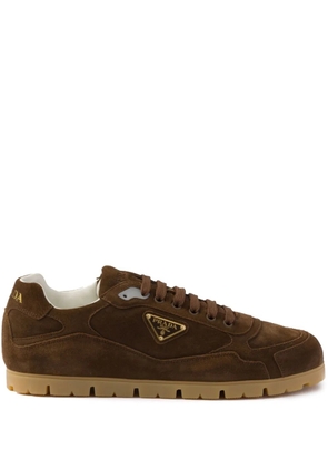 Prada faded suede sneakers - Brown