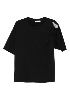 AREA embellished puff-sleeve top - Black