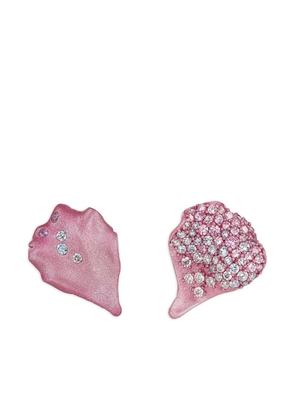 Anabela Chan 14kt yellow gold Blush Petal earrings - Pink
