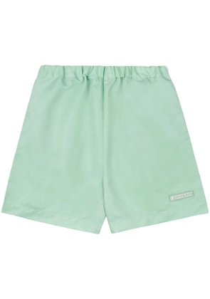 Sporty & Rich Good Health logo-patch shorts - Green