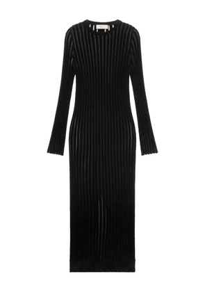 Blumarine ribbed-knit midi dress - Black