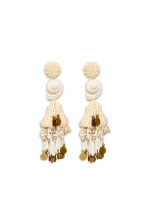Johanna Ortiz Serenade In Swim shell-detail drop earrings - Gold