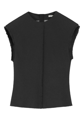 AMI Paris raw-edge sleeveless top - Black