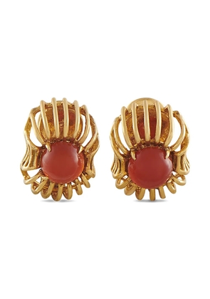 David Webb cornelian earrings - Gold