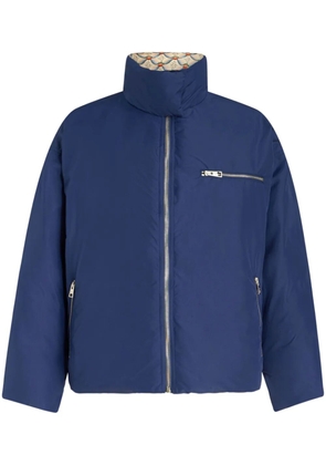 ETRO Pegaso-motif quilted jacket - Blue