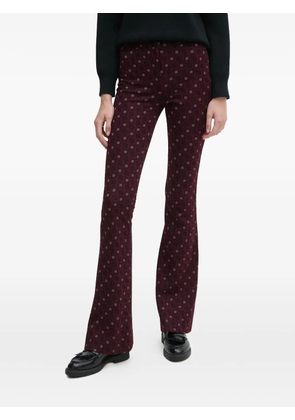 DVF Diane von Furstenberg geometric flared trousers