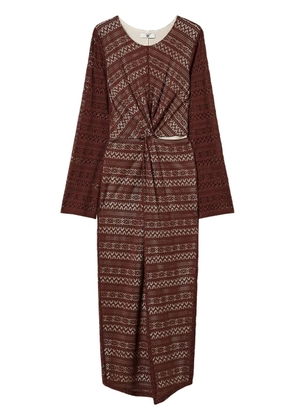 TWINSET pointelle-knit dress - Brown