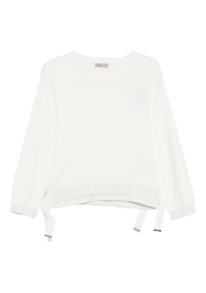 Herno tie-detail cotton top - White