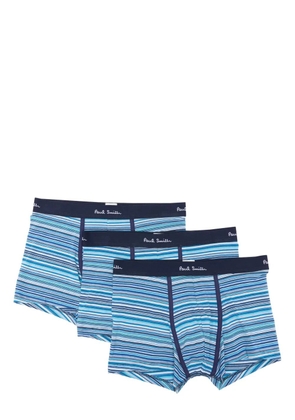 Paul Smith logo-waistband striped briefs (pack of three) - Blue
